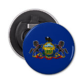 Statenvlag Pennsylvania Button Flesopener (Voorkant)