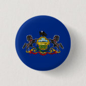 Statenvlag Pennsylvania Ronde Button 3,2 Cm (Voorkant)