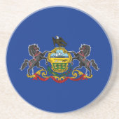 Statenvlag Pennsylvania Zandsteen Onderzetter (Voorkant)