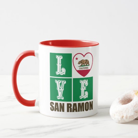 Statenvlag San Ramon van Californië Mok (Met donut)