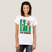 Statenvlag San Ramon van Californië T-shirt (Voorkant volledig)