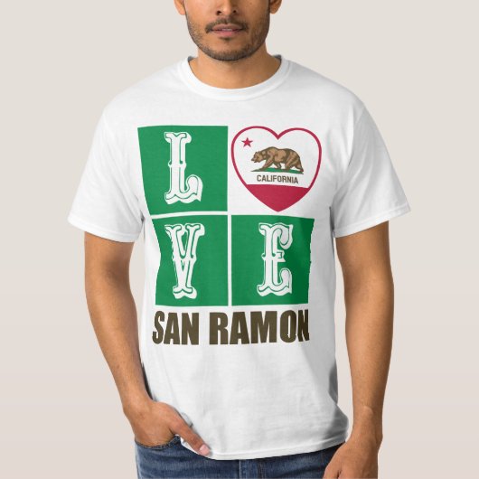 Statenvlag San Ramon van Californië T-shirt (Voorkant)