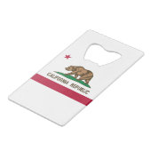 Statenvlag van Californië Creditkaart Flessenopener (Voorkant Gekanteld)
