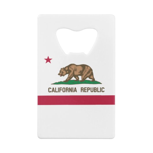 Statenvlag van Californië Creditkaart Flessenopener (Achterkant)