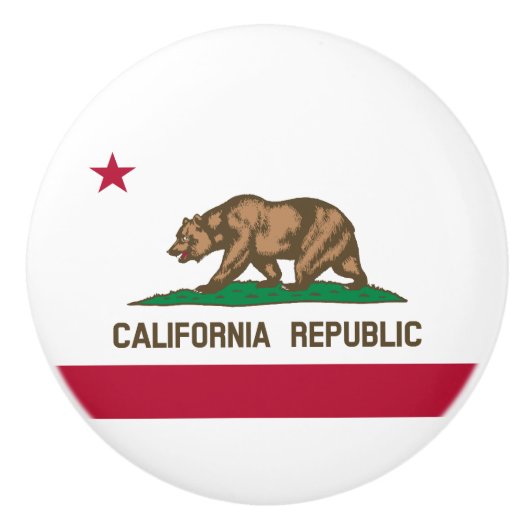 Statenvlag van Californië Keramische Knop (Voorkant)