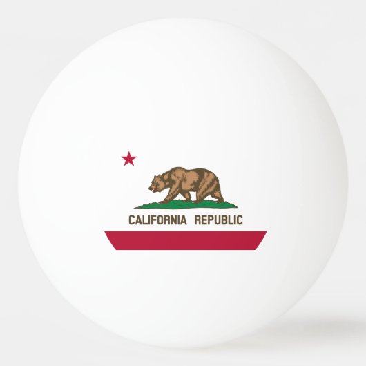Statenvlag van Californië Pingpongbal (Achterkant)