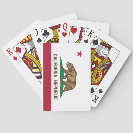 Statenvlag van Californië Pokerkaarten (Achterkant)
