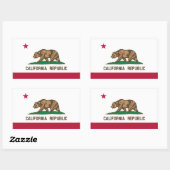 Statenvlag van Californië Rechthoekige Sticker (Vel)