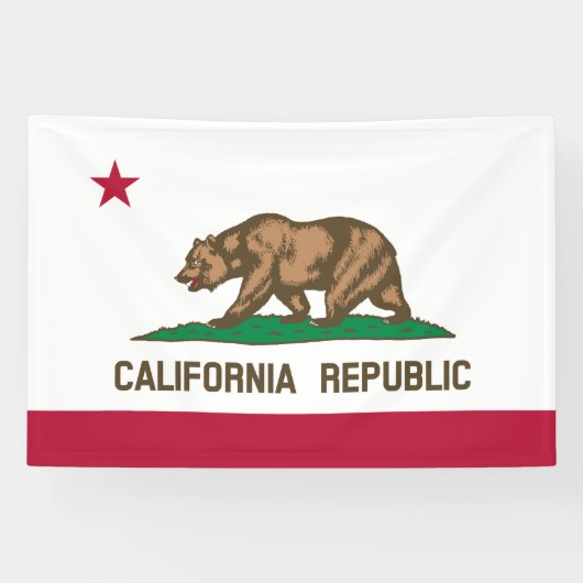 Statenvlag van Californië Spandoek (Horizontaal)