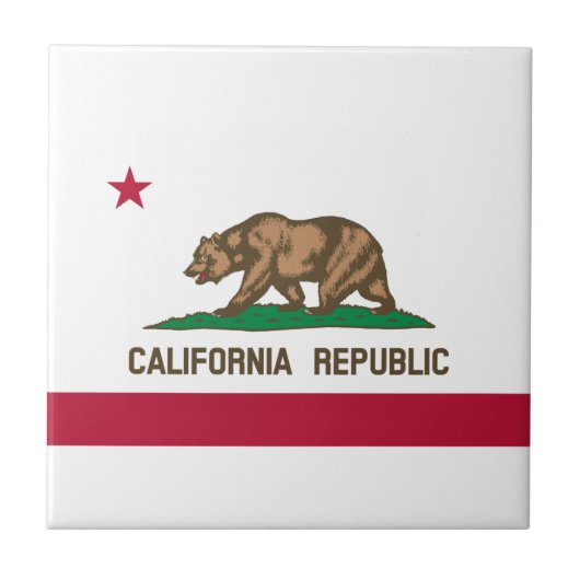 Statenvlag van Californië Tegeltje (Voorkant)