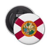 Statenvlag van Florida Button Flesopener (Voorkant)