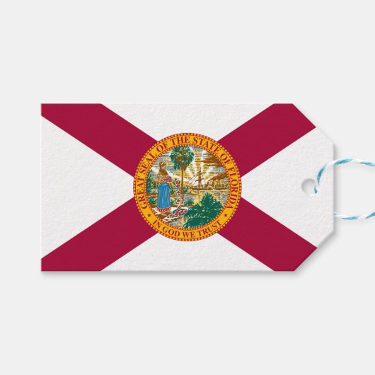 Statenvlag van Florida Cadeaulabel (Voorkant (Horizontaal))
