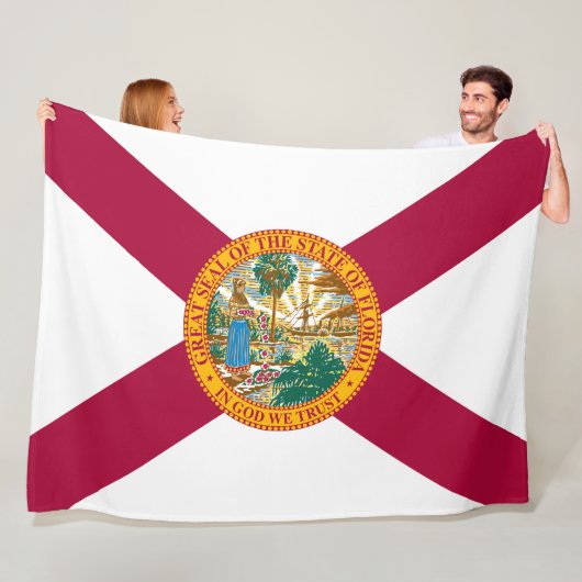 Statenvlag van Florida Fleece Deken (In situ)