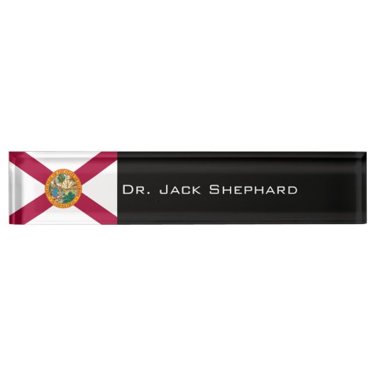 Statenvlag van Florida Naambordje (Voorkant)