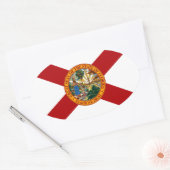 Statenvlag van Florida Ovale Sticker (Envelop)