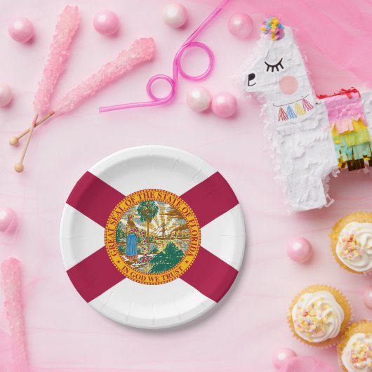Statenvlag van Florida Papieren Bordje (Feest)