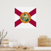 Statenvlag van Florida Poster (Keuken)