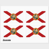 Statenvlag van Florida Rechthoekige Sticker (Vel)