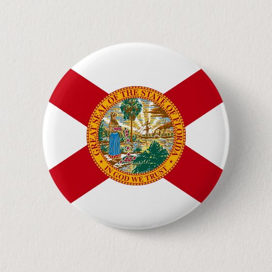 Statenvlag van Florida Ronde Button 5,7 Cm (Voorkant)
