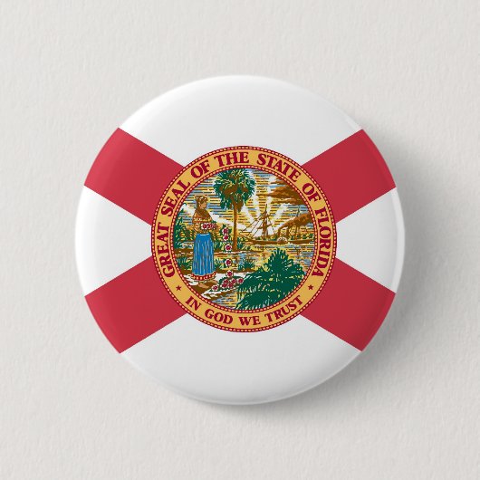 Statenvlag van Florida Ronde Button 5,7 Cm (Voorkant)