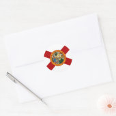 Statenvlag van Florida Ronde Sticker (Envelop)