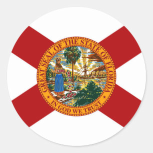 Statenvlag van Florida Ronde Sticker