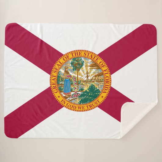 Statenvlag van Florida Sherpa Deken (Voorkant (horizontaal))