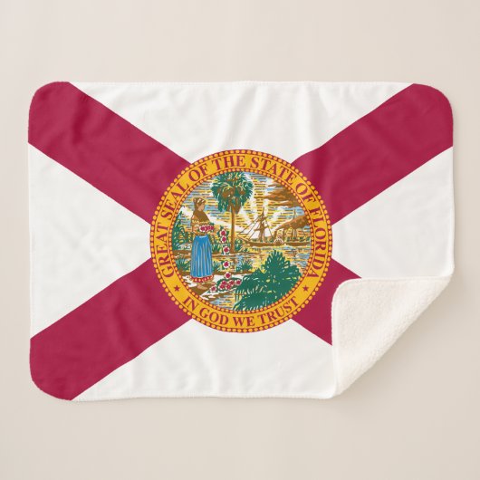 Statenvlag van Florida Sherpa Deken (Voorkant (horizontaal))