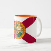 Statenvlag van Florida Tweekleurige Koffiemok (Voorkant rechts)