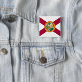 Statenvlag van Florida Vierkante Button 5,1 Cm (In situ)