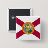 Statenvlag van Florida Vierkante Button 5,1 Cm (Voorkant /achterkant)