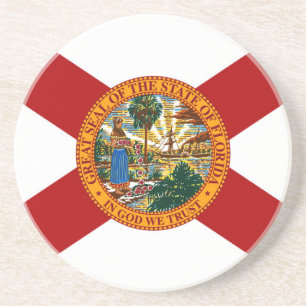 Statenvlag van Florida Zandsteen Onderzetter