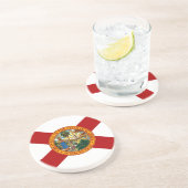 Statenvlag van Florida Zandsteen Onderzetter (Zijkant)