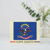 Statenvlag van North Dakota Briefkaart (Staand voorkant)
