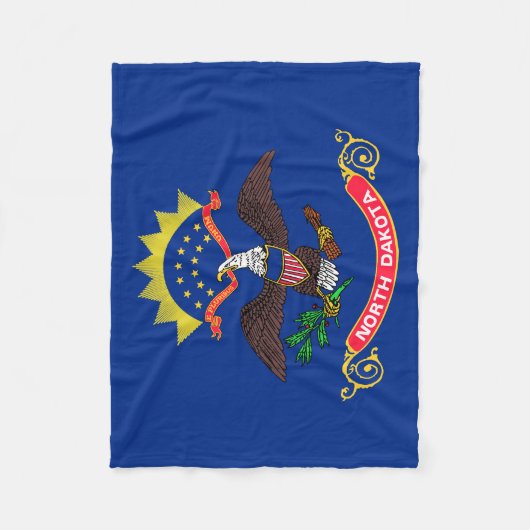 Statenvlag van North Dakota Fleece Deken (Voorkant)