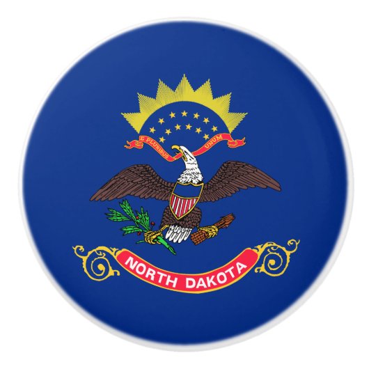 Statenvlag van North Dakota Keramische Knop (Voorkant)
