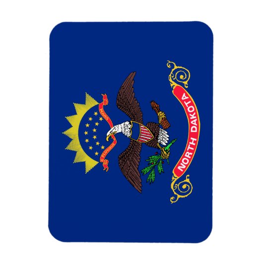 Statenvlag van North Dakota Magneet (Verticaal)