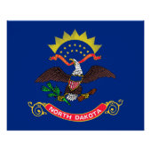 Statenvlag van North Dakota Perfect Poster (Voorkant)