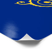 Statenvlag van North Dakota Perfect Poster (Hoek)