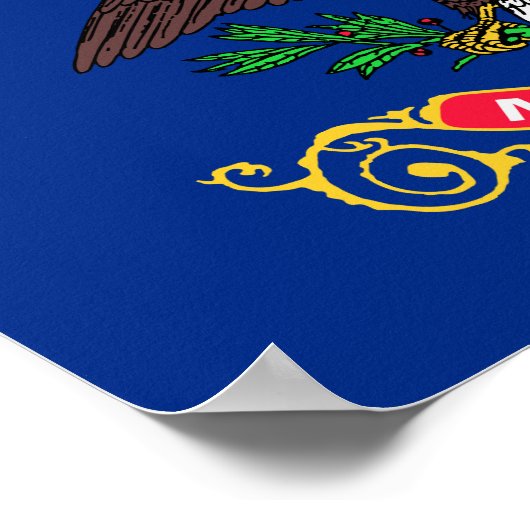 Statenvlag van North Dakota Poster (Hoek)