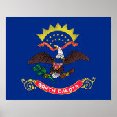 Statenvlag van North Dakota Poster (Voorkant)