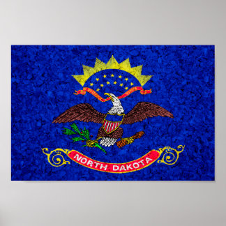 Statenvlag van North Dakota Poster