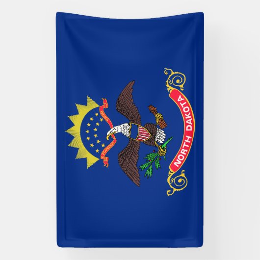 Statenvlag van North Dakota Spandoek (Verticaal)