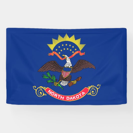 Statenvlag van North Dakota Spandoek (Horizontaal)