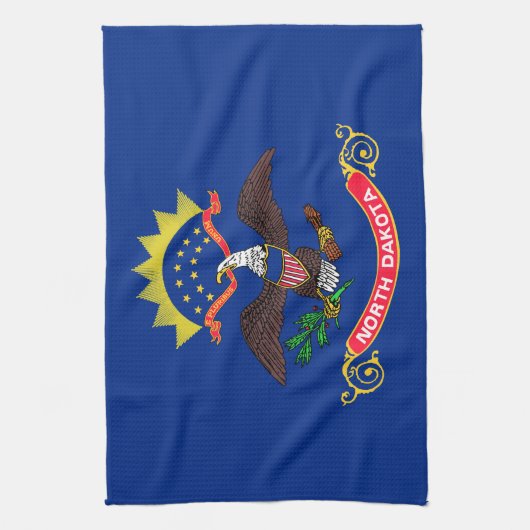 Statenvlag van North Dakota Theedoek (Verticaal)