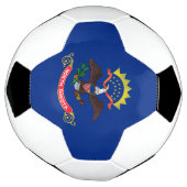 Statenvlag van North Dakota Voetbal (Gedraaid)