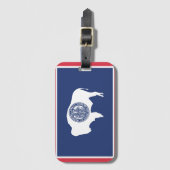 Statenvlag Wyoming, Verenigde Staten Bagagelabel (Voorkant (verticaal))