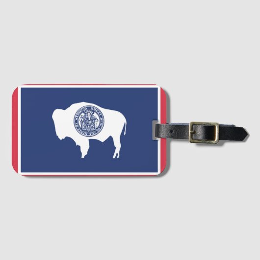 Statenvlag Wyoming, Verenigde Staten Bagagelabel (Voorkant (horizontaal))