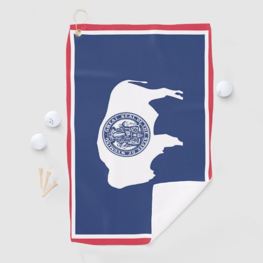 Statenvlag Wyoming, Verenigde Staten Golfhanddoek (Insitu)