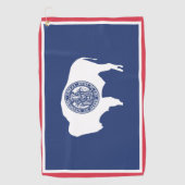 Statenvlag Wyoming, Verenigde Staten Golfhanddoek (Voorkant)